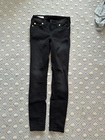 True Religion Halle Mid Rise Super Skinny Jean In Distressed Black Size 25 NWOT — photo 2