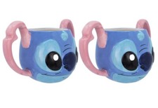 Disney Lilo Stitch Shape Ceramic Mug Cup 3D Set New