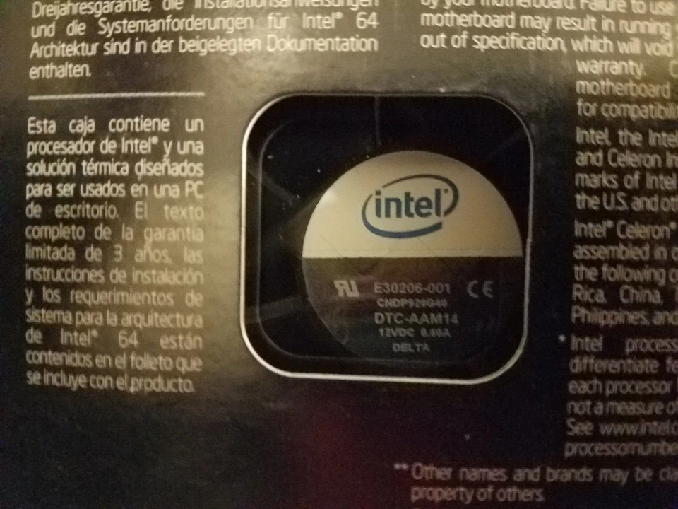 Intel Celeron E1400 512 K L2 Cache 2.0 GHz LGA 775 CPU BX80557E1400 SLAR2 - Image 3 of 3