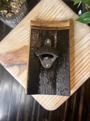 Bourbon Barrel Stave Bottle Opener -real barrel stave with chime -wall mount
