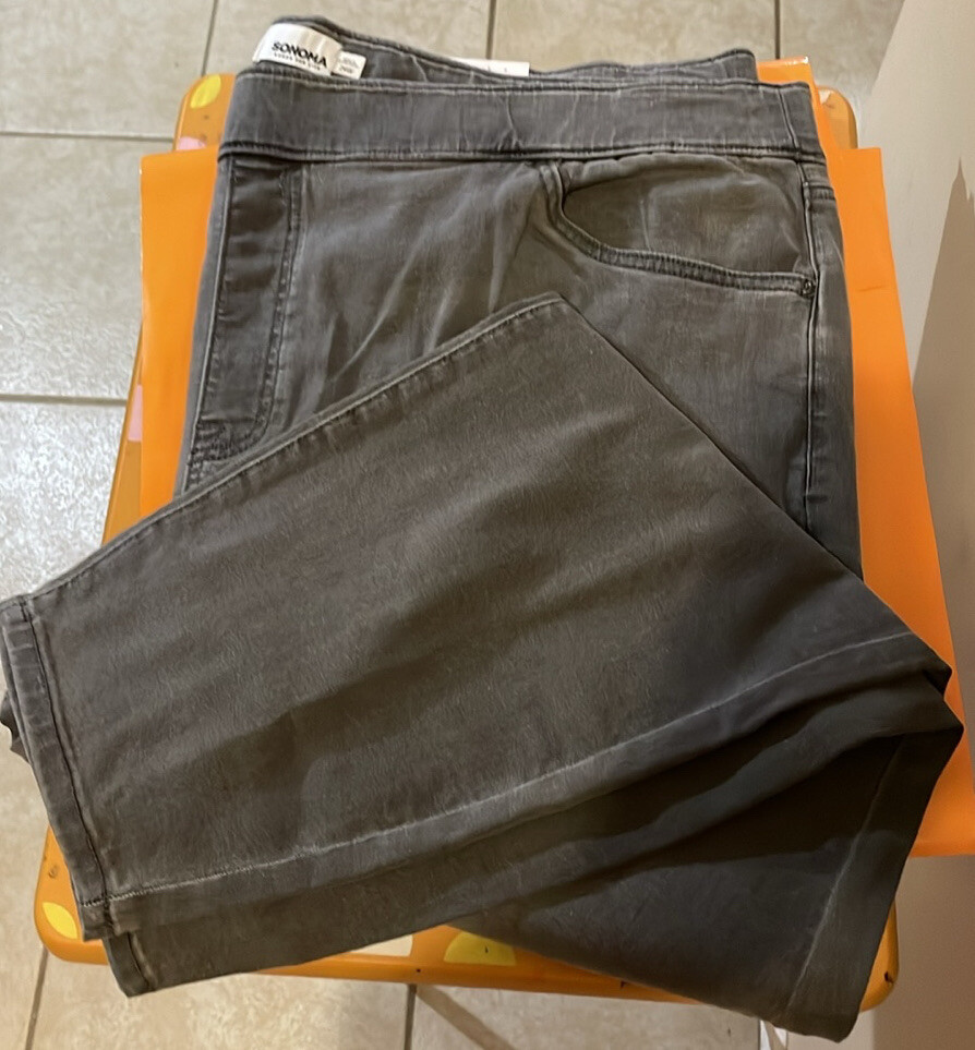 Ladies Stretch Denim Jeggings Charcoal Wash 46x27 24W 0rig $40