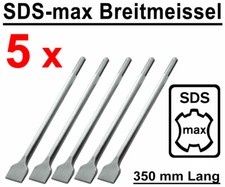5 Stück SDS-max Breitmeißel 350 mm Lang Stemmmeißel für Bohrhammer Stemmhammer
