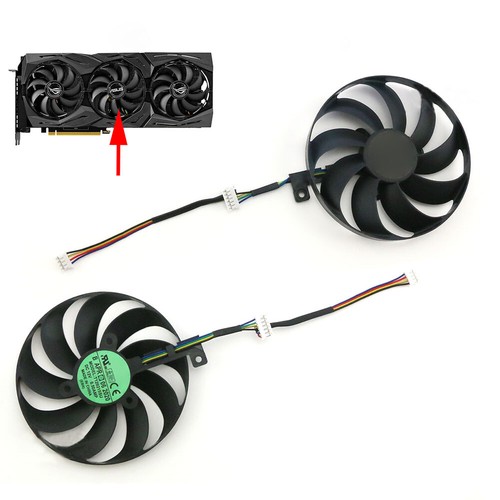 1x For T129215SU RX5700XT 5700 5600XT Graphics Card Cooling Fan - Afbeelding 5 van 16