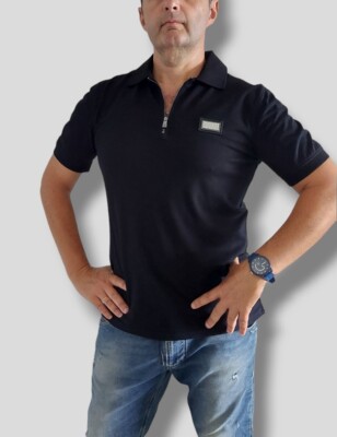 Tシャツ・カットソー BALMAIN BALMAIN SIGNATURE EMB ZIPPED POLO Balmain Signature Embroidered Cotton Piqué Zip Polo | Nordstrom