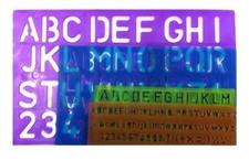 Stencil Set Letters Alphabet Craft Number Lettering For School Home & Office x 4