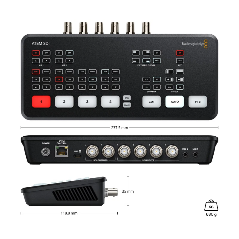 Blackmagic Design ATEM SDI Pro Extreme ISO Video Switcher 3G-SDI Live Streaming - Image 4 of 4