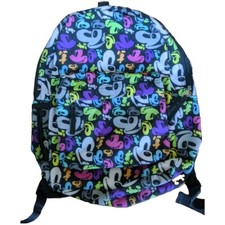 Disney Parks Multi-Color Backpack Mickey Mouse Faces All Over Print 17x15 inch