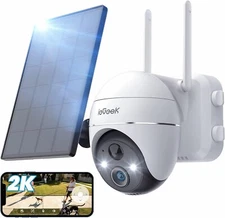 ieGeek 2K Outdoor Solar Security Camera Wireless Home WiFi Battery CCTV System