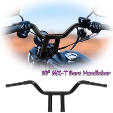 10" MX-T Bars Handlebar Black For Harley Softail FLS Sportster Dyna Low Rider
