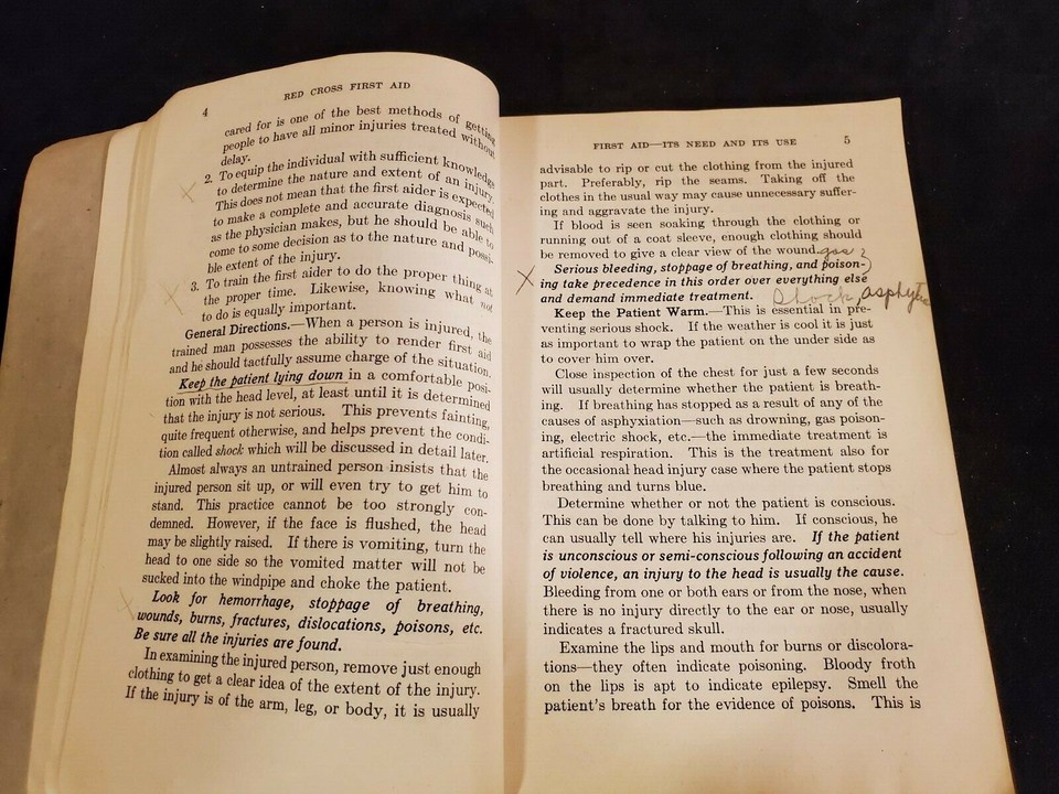 American Red Cross First Aid TextBook 1940 Revised eBay