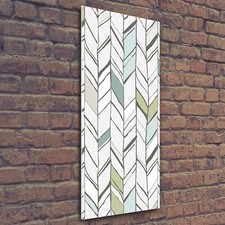 Tulup Glass Print Wall Art 50x125 - Herringbone pattern