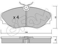 Cifam 822-338-0 Bremsbelagsatz, Scheibenbremse For Renault