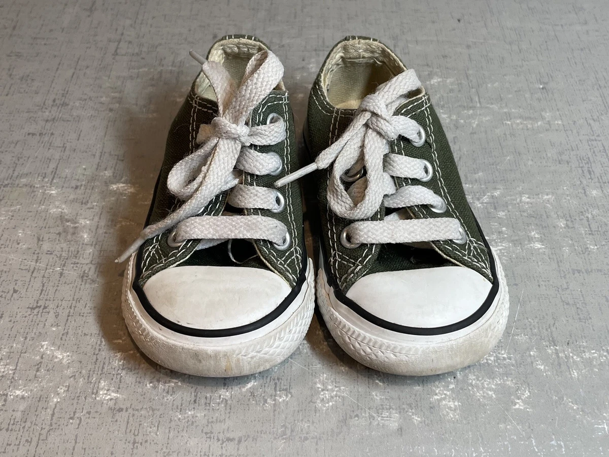 Converse All Star Infant Toddler Size Green Low Top | eBay