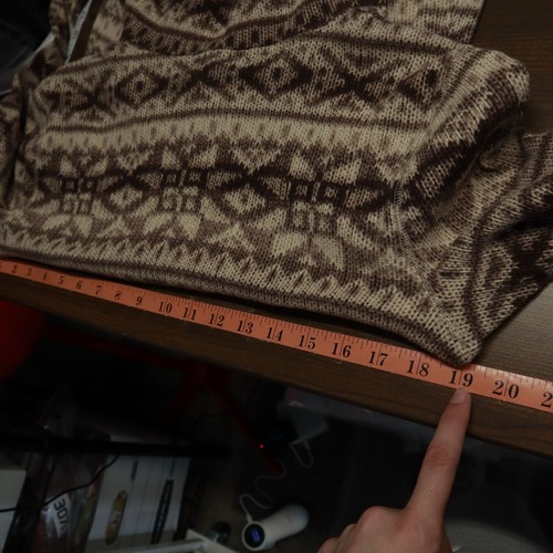 Lauren Ralph Lauren Active Fair Isle Sweater Women L Beige Layering Warm Classic - Picture 8 of 12