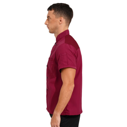 Men Women Chef Jacket Professional Cooking Coat Canteen Hotel Restaurant Work - Picture 71 of 95