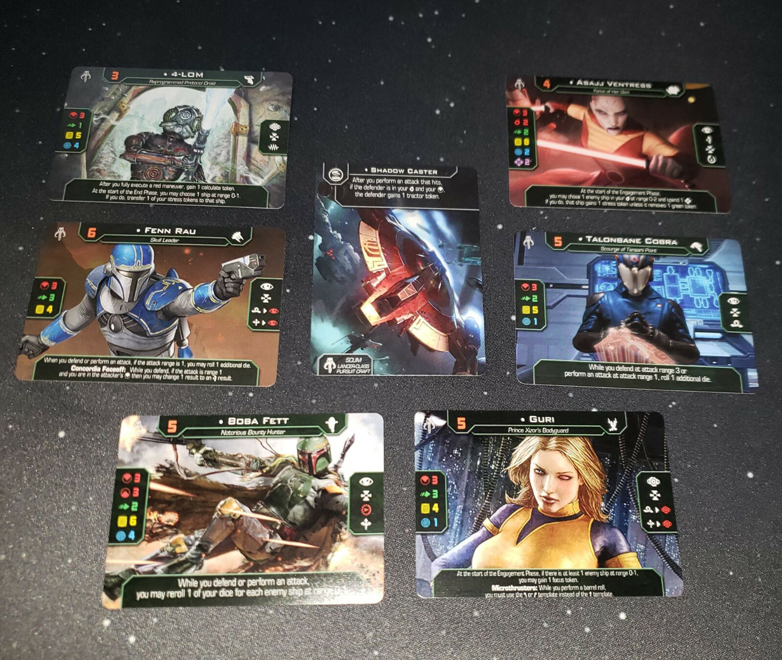 SCUM Custom Alt-Art Cards for X-Wing Second Edition / Star Wars