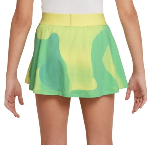 Nike NEW Big Girl Court Dri-FIT Victory Tennis Skirt Skort Grn/Yellow L (14) $40 - Picture 2 of 5