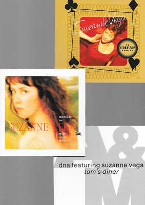 3 x SUZANNE VEGA  songs in  red and gray  + no cheap thrill PROMO DNA - CD PAKET