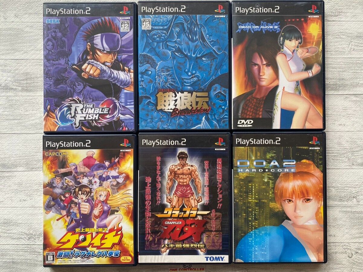 SONY PS2 Rumble Fish & Garouden & Kenichi & Grappler Baki SONY PS2 Rumble Fish & Garouden & Kenichi & Grappler Baki