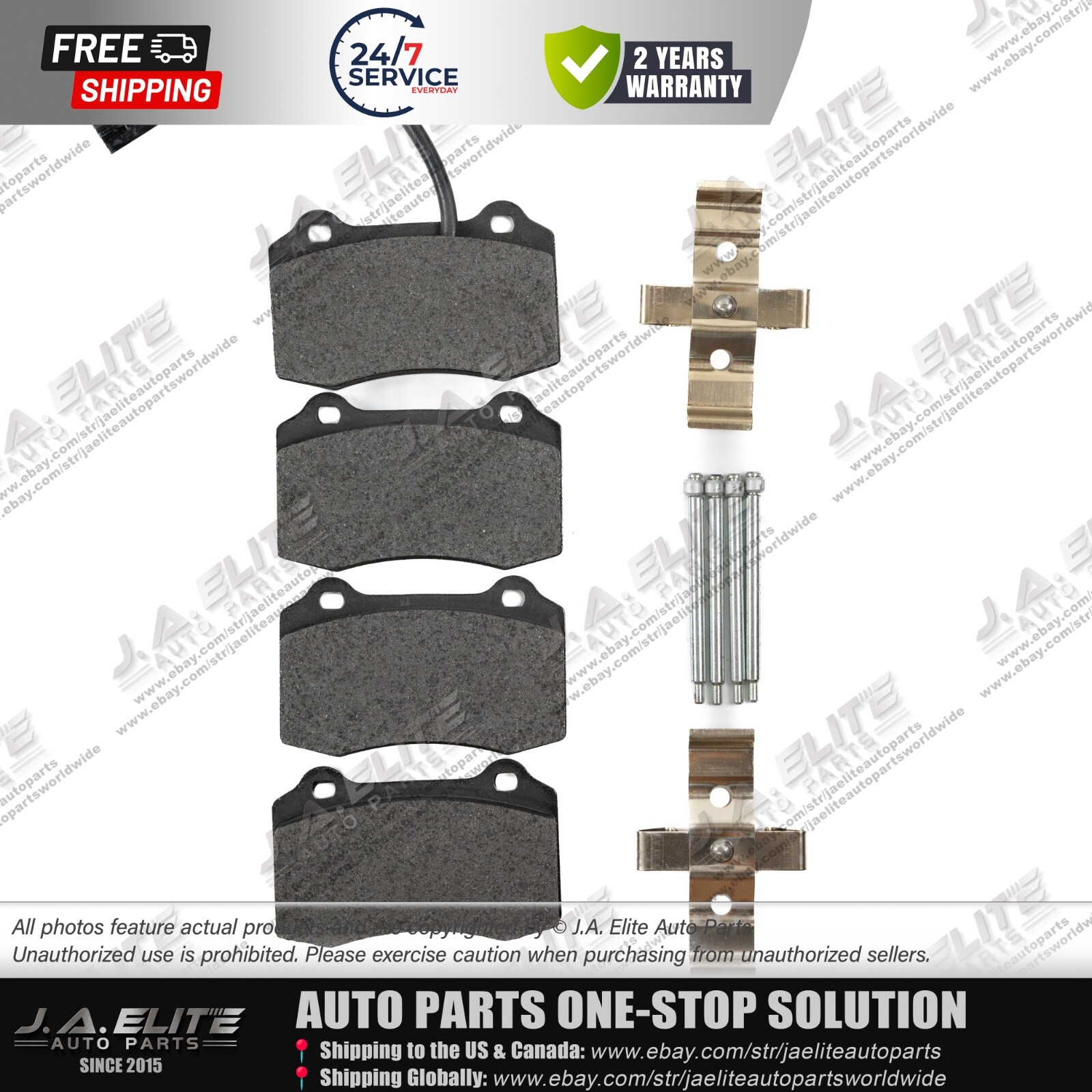 Genuine Front Rear Brake Pads for Maserati Ghibli Quattroporte, 6 & 4 Piston