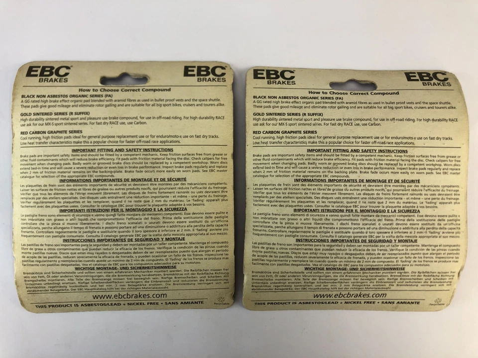 EBC BRAKE PADS FA128R 2 PACKS OF R SERIES LONG LIFE SINTERED BRAKE PADS - Image 4 of 4