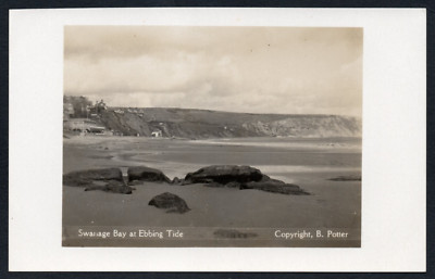 Postkarte Swanage Dorset die Bucht bei Ebbing Tide RP von B Potter