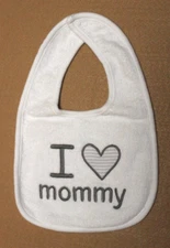 Carter's "I ❤ Mommy" Baby Bib - Gray and White
