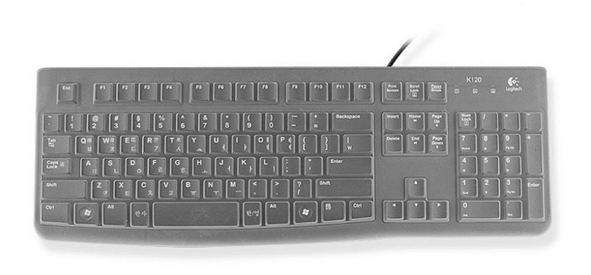 Logitech Korean English USB Wired Keyboard Membrane with Logitech Korean English USB Wired Keyboard Membrane with