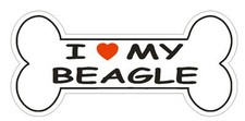 Love My Beagle Bumper Sticker or Helmet Sticker D841 Dog Bone Pet Lover