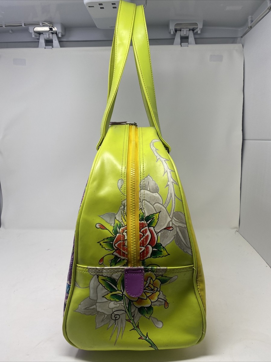 Ed Hardy Duffle Bag True Love Indian Princess Lime Green Purple | eBay