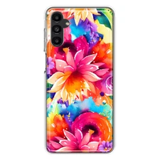 For Samsung Galaxy A54 5G Shockproof Case Watercolor Summer Flowers