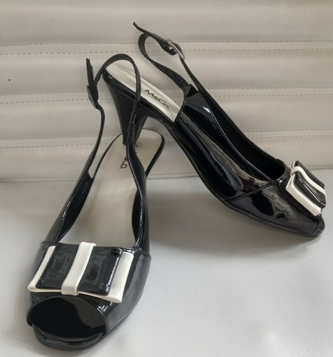 Ladies Mu0026Co Black Patent Sandals size 7 used worn once | eBay