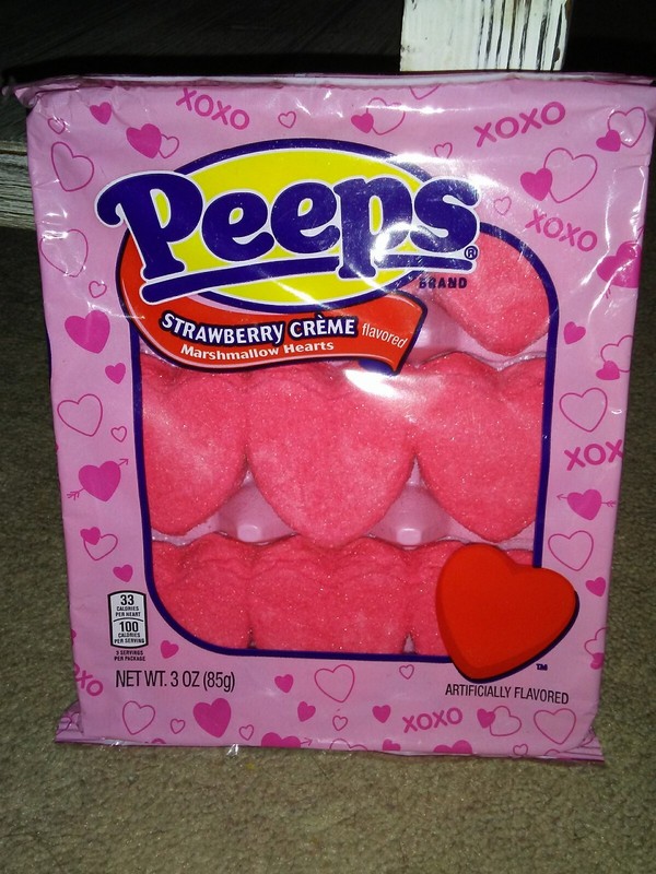 Hearts Peeps Candy Strawberry Creme Flavor * 9 pk. 3 oz. pk. BB 12/2026