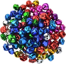 100Pcs Jingle Bells,  1 Inch Craft Bells Bulk DIY Bells for Christmas, Party, Fe