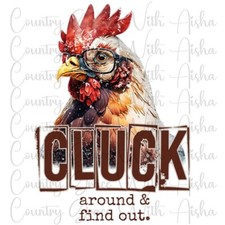 Sublimation Transfer Chicken Cluck Around Ready To Press Heat Transfer