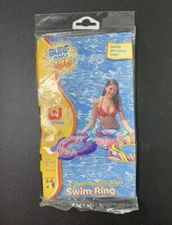 Vtg Surf & Sun Tropical Fish Swim Ring 24” Float Child Kids Ages 3-6 Purple 2002