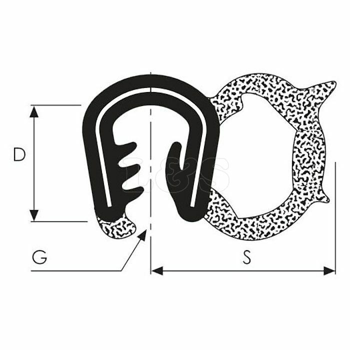 Extruded Rubber Door/Window Seal Medium (25 metre)
