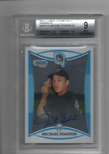2008 Bowman Chrome Draft Giancarlo Michael Stanton Auto BGS 9 Mint