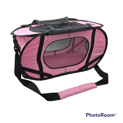 Boots Barkley Pink Dog Cat Carrier Portable Travel Bag Soft Sided  Foldable