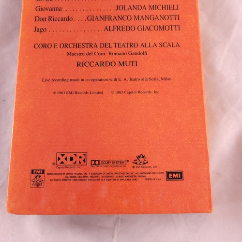 RARE EMI 3 Casette Box Set VERDI Ernani DOMINGO FRENI BRUSON GHIAUROV MUTI 1983 - Picture 6 of 15