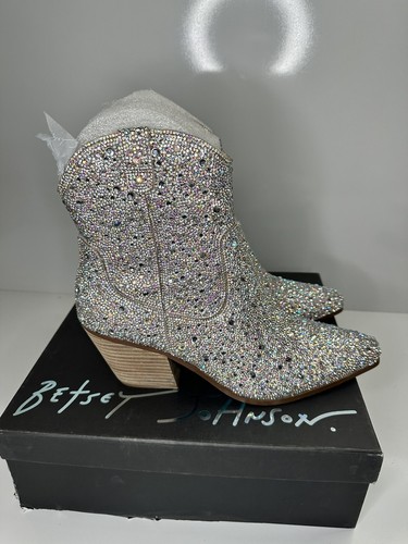 BETSEY JOHNSON SB-DIVA Boots Rhinestone Size 9M - Picture 5 of 7