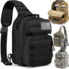 Tactical Sling Bag Pack Military Rover Shoulder Backpack Molle Assault Range Bag