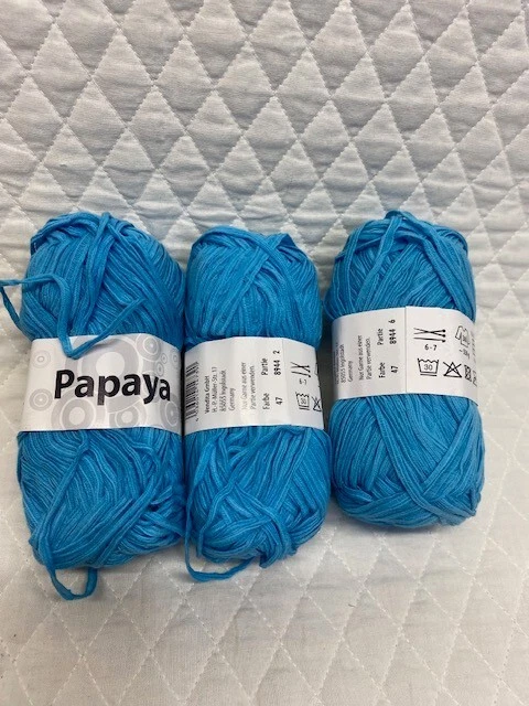 lote de 6 madejas de hilo de papaya y agujas circulares gratis Foto 2 de 4