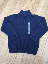 NWT The Childrens Place Little Kid Boys Size XS Navy Blue Pullover Sweater
