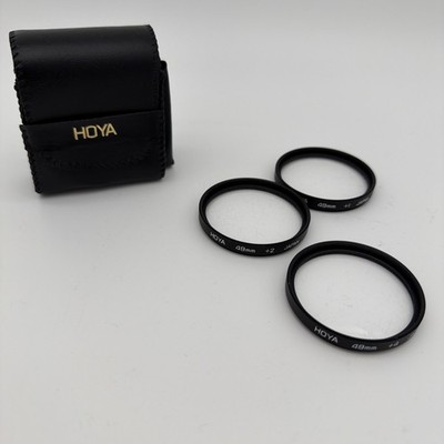 HOYA 49mm Close-up lit Macro Lenses +1 2 & 4 w/ pouch Vintage