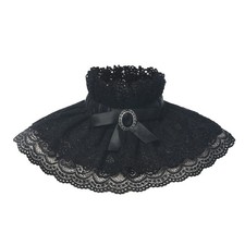 Victorian Collar for Women Halloween Lace Neck Collar Shawl Gothic Ruff Collar