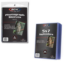 BCW 100 5x7 Photo Sleeves  Toploaders 4 Packs of 25  Archival Safe