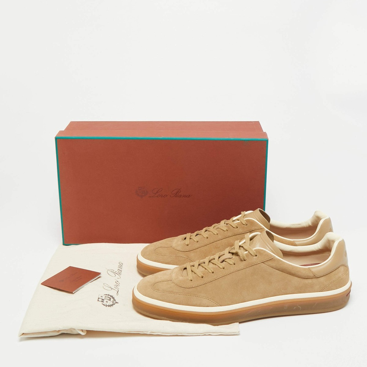 Loro Piana Tennis Walk Size 46 Brown Suede Lace Up Sneakers | eBay