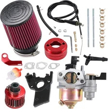 Carburetor Carb Air Filter Adapter Fuel Jet Kit replacement for red 
