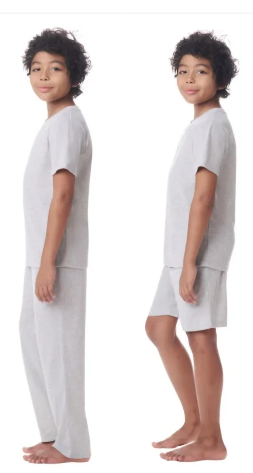 Calvin Klein Boys 3 Piece Sleep Set Grey Size XS 5-6 New With Tags - Image 2 of 4